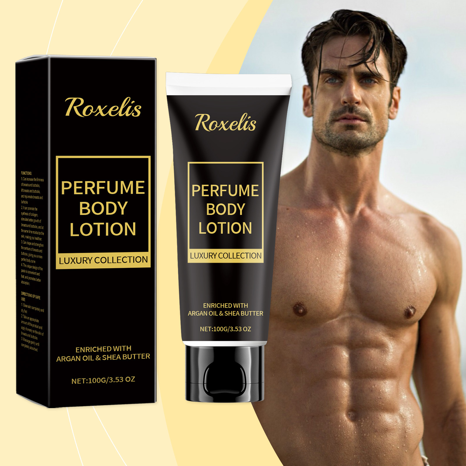 Perfume Fragrance Body Lotion - Baume parfumé pour homme, longue durée,